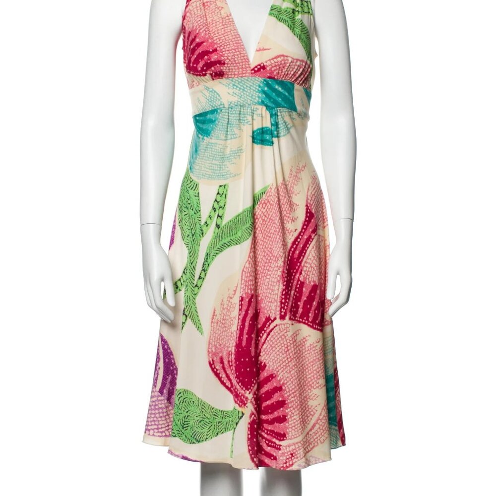 Diane Von Furstenberg Rollotta Maternity Midi Silk Dress, L